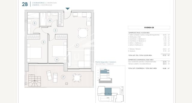 2 slaapkamer Penthouse te koop in Benijófar met zwembad - € 410.000 (Ref: 9263041)