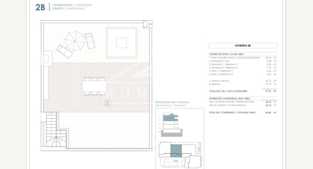 2 slaapkamer Penthouse te koop in Benijófar met zwembad - € 410.000 (Ref: 9263041)