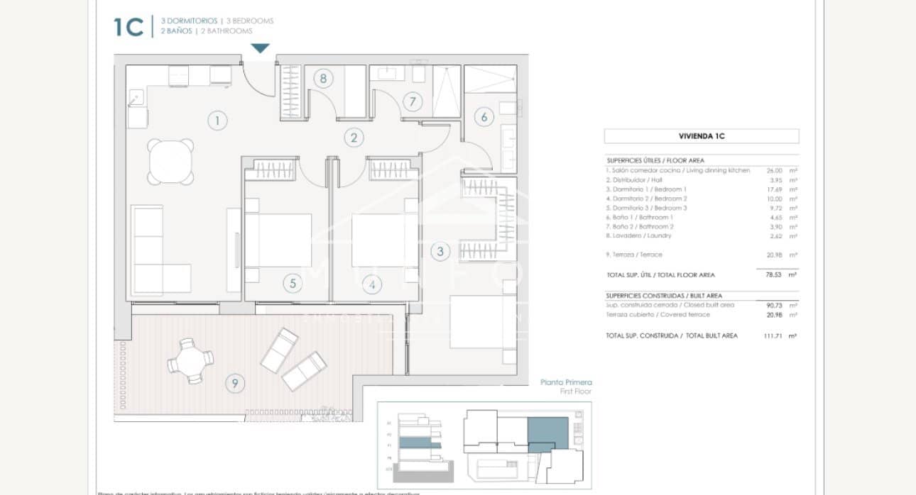3 sypialnia Apartament na sprzedaż w Benijofar z basenem - 294 000 € (Ref: 9263043)