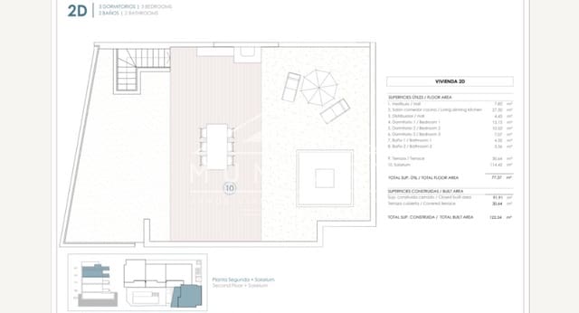3 slaapkamer Penthouse te koop in Benijófar met zwembad - € 410.000 (Ref: 9263044)
