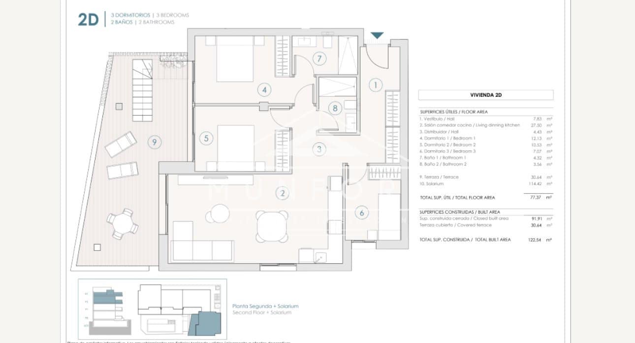 3 slaapkamer Penthouse te koop in Benijofar met zwembad - € 410.000 (Ref: 9263044)