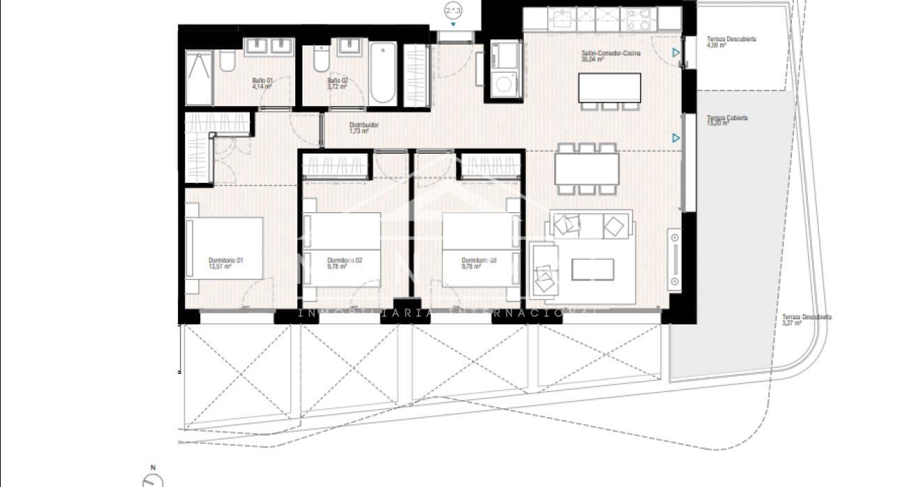 3 bedroom Apartment for sale in La Villajoyosa / Vila Joiosa with pool - € 613,000 (Ref: 9263432)