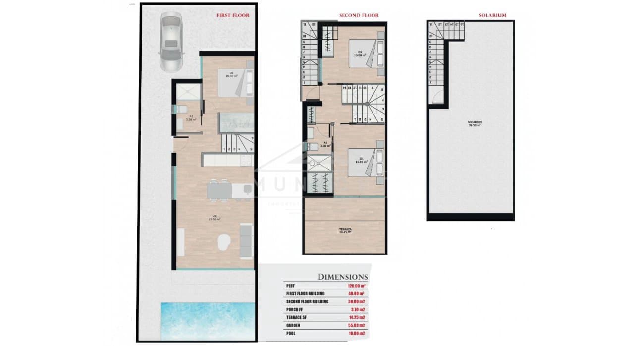 3 Zimmer Villa zu verkaufen in Santiago de la Ribera mit Pool - 350.000 € (Ref: 9270317)