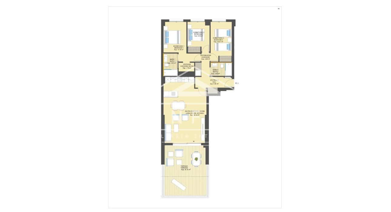 3 camera da letto Appartamento in vendita in Dehesa de Campoamor con piscina - 349.500 € (Rif: 9270325)