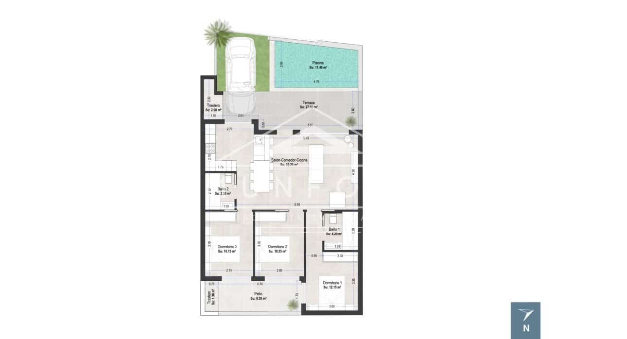 Bungalow de 3 habitaciones en San Pedro del Pinatar en venta con piscina - 409.000 € (Ref: 9270327)