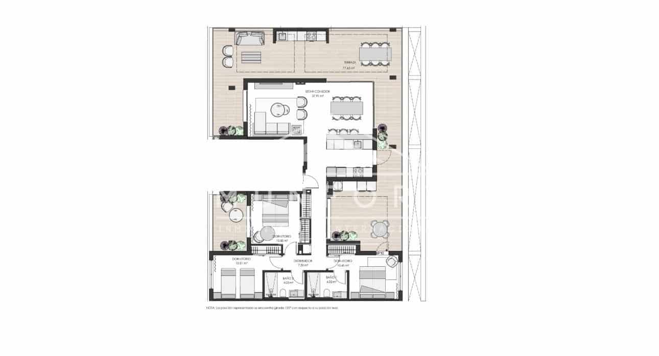 Ático de 3 habitaciones en Los Alcázares en venta con piscina - 529.000 € (Ref: 9270329)