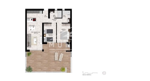 2 slaapkamer Penthouse te koop in Zona Pueblo, Guardamar del Segura met zwembad - € 449.000 (Ref: 9270593)