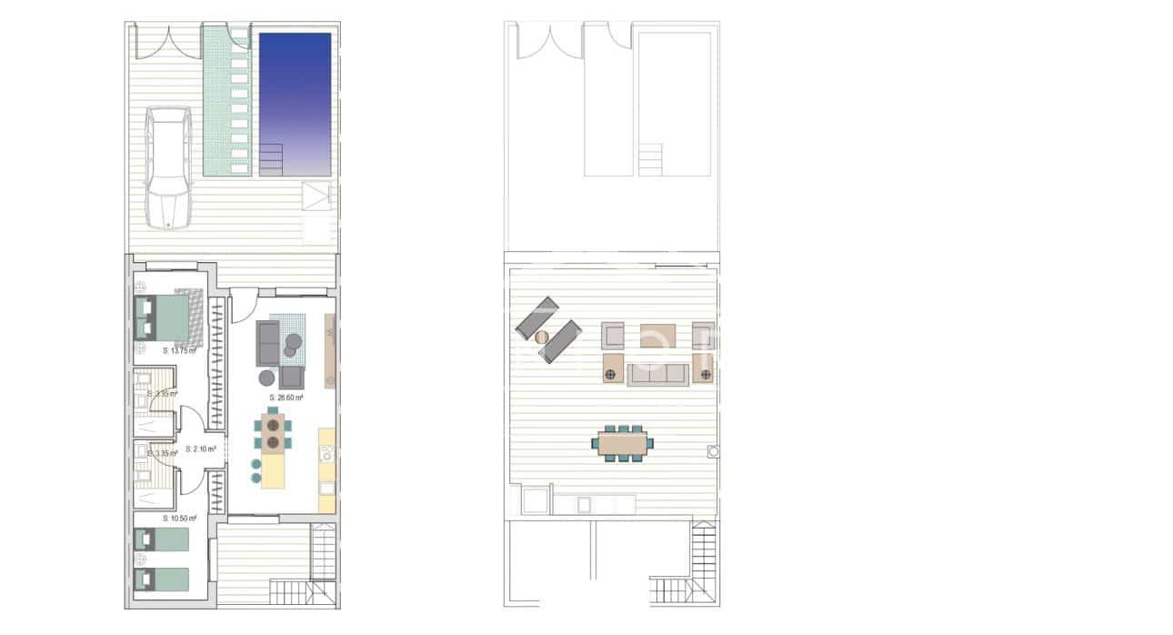 2 camera da letto Villa in vendita in Santiago de la Ribera con piscina - 285.000 € (Rif: 9271771)