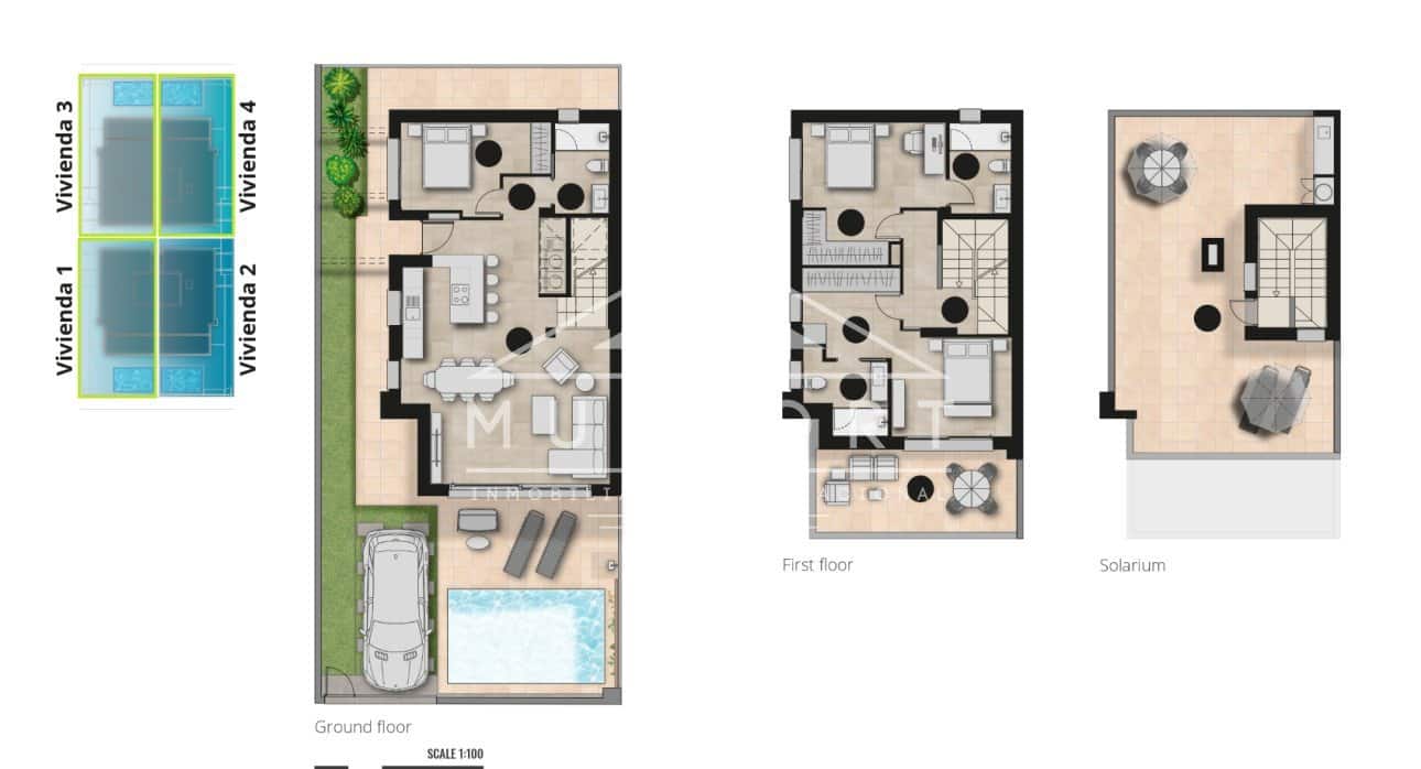 3 slaapkamer Villa te koop in San Pedro del Pinatar met zwembad - € 465.000 (Ref: 9274699)