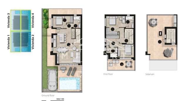 3 slaapkamer Villa te koop in San Pedro del Pinatar ciudad, San Pedro del Pinatar met zwembad - € 465.000 (Ref: 9274699)