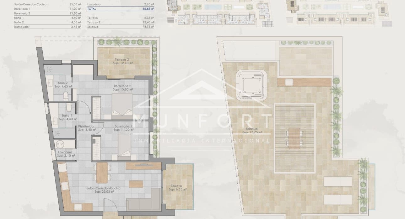 2 slaapkamer Penthouse te koop in Torre-Pacheco met zwembad - € 220.000 (Ref: 9278502)