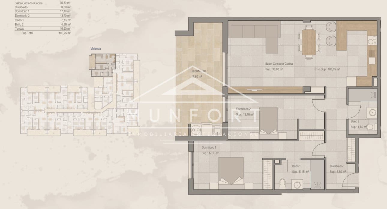 2 slaapkamer Appartement te koop in Torre-Pacheco met zwembad - € 192.000 (Ref: 9278505)