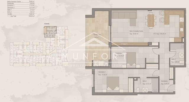 2 slaapkamer Appartement te koop in Torre-Pacheco met zwembad - € 192.000 (Ref: 9278505)