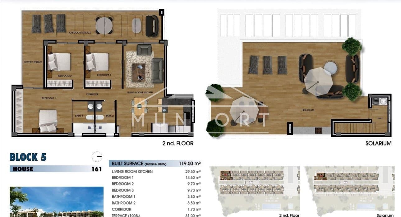 3 sovrum Takvåning till salu i Los Alcazares med pool - 412 000 € (Ref: 9279636)