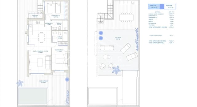 2 bedroom Villa for sale in Roldan, Torre-Pacheco with pool - € 227,500 (Ref: 9279658)