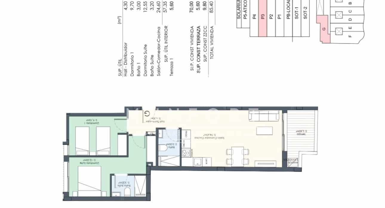 2 slaapkamer Appartement te koop in Torrevieja met zwembad - € 339.000 (Ref: 9282649)