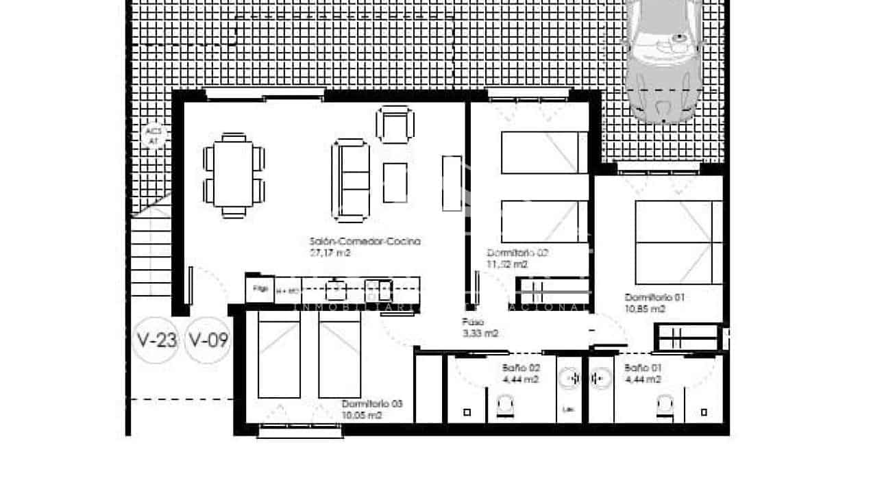 3 Zimmer Bungalow zu verkaufen in Pilar de la Horadada mit Pool - 285.000 € (Ref: 9282839)