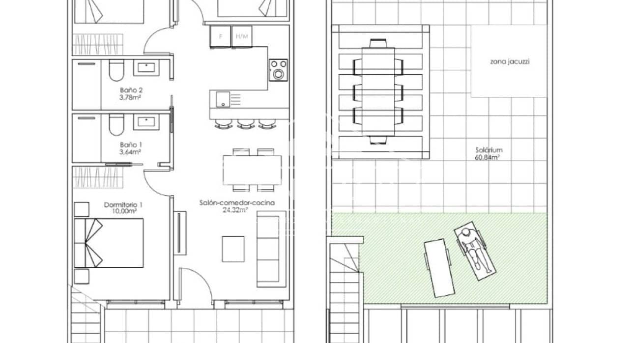 3 slaapkamer Bungalow te koop in Pilar de la Horadada met zwembad - € 290.000 (Ref: 9288500)