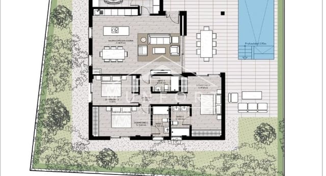 Chalet de 3 habitaciones en Lo Pagan, San Pedro del Pinatar en venta con piscina - 809.950 € (Ref: 9293789)