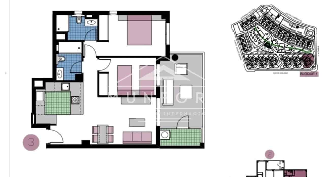 2 Zimmer Apartment zu verkaufen in Pilar de la Horadada mit Pool - 445.000 € (Ref: 9401789)
