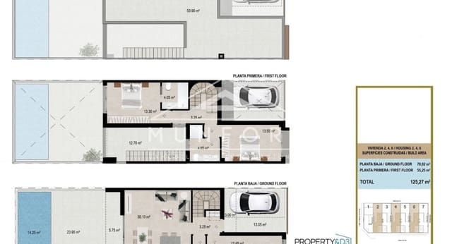 3 chambre Maison de Ville à vendre à Ciudad, San Javier avec piscine - 287 900 € (Ref: 9409806)