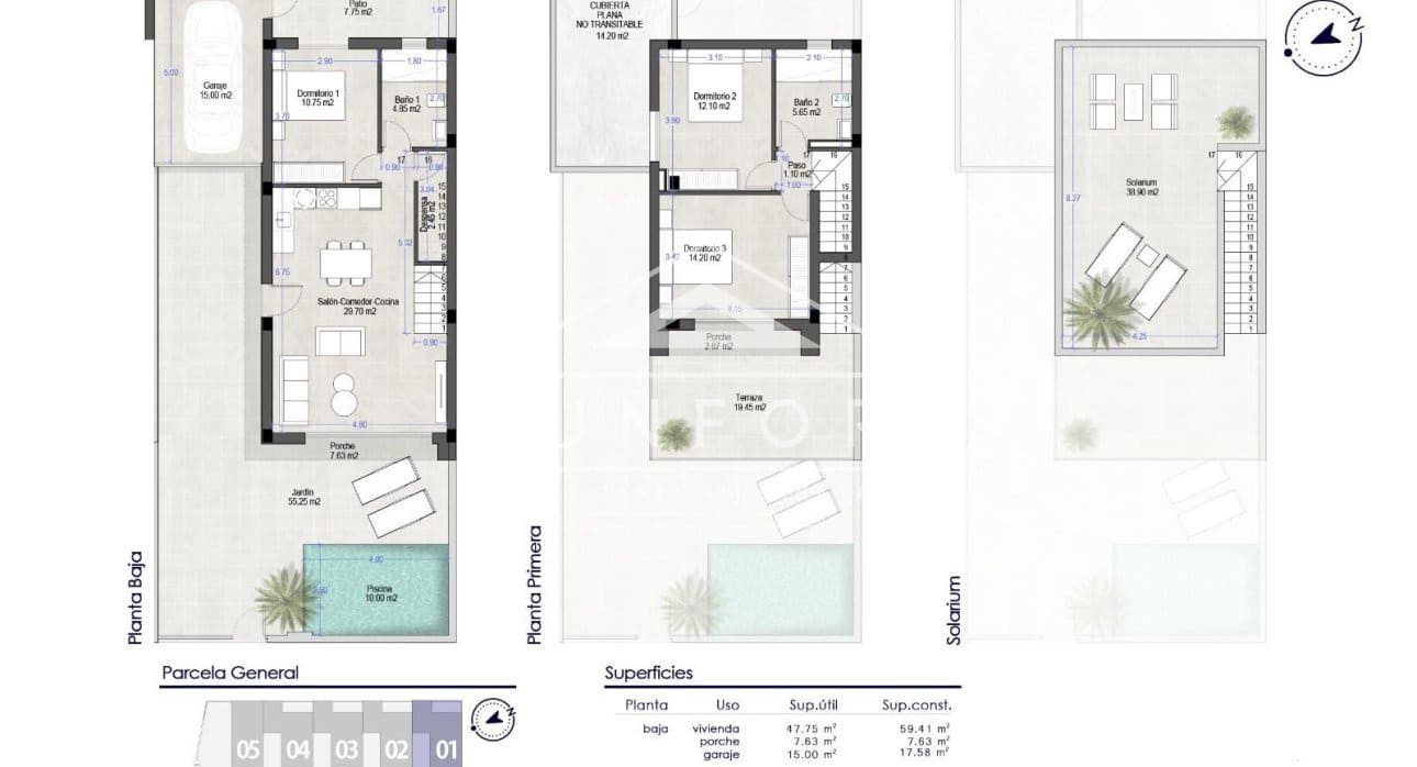 3 Zimmer Haus zu verkaufen in San Pedro del Pinatar mit Pool - 380.000 € (Ref: 9457845)