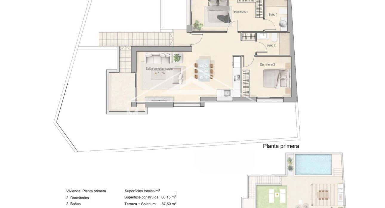 2 chambre Bungalow à vendre à Pilar de la Horadada avec piscine - 369 000 € (Ref: 9468947)