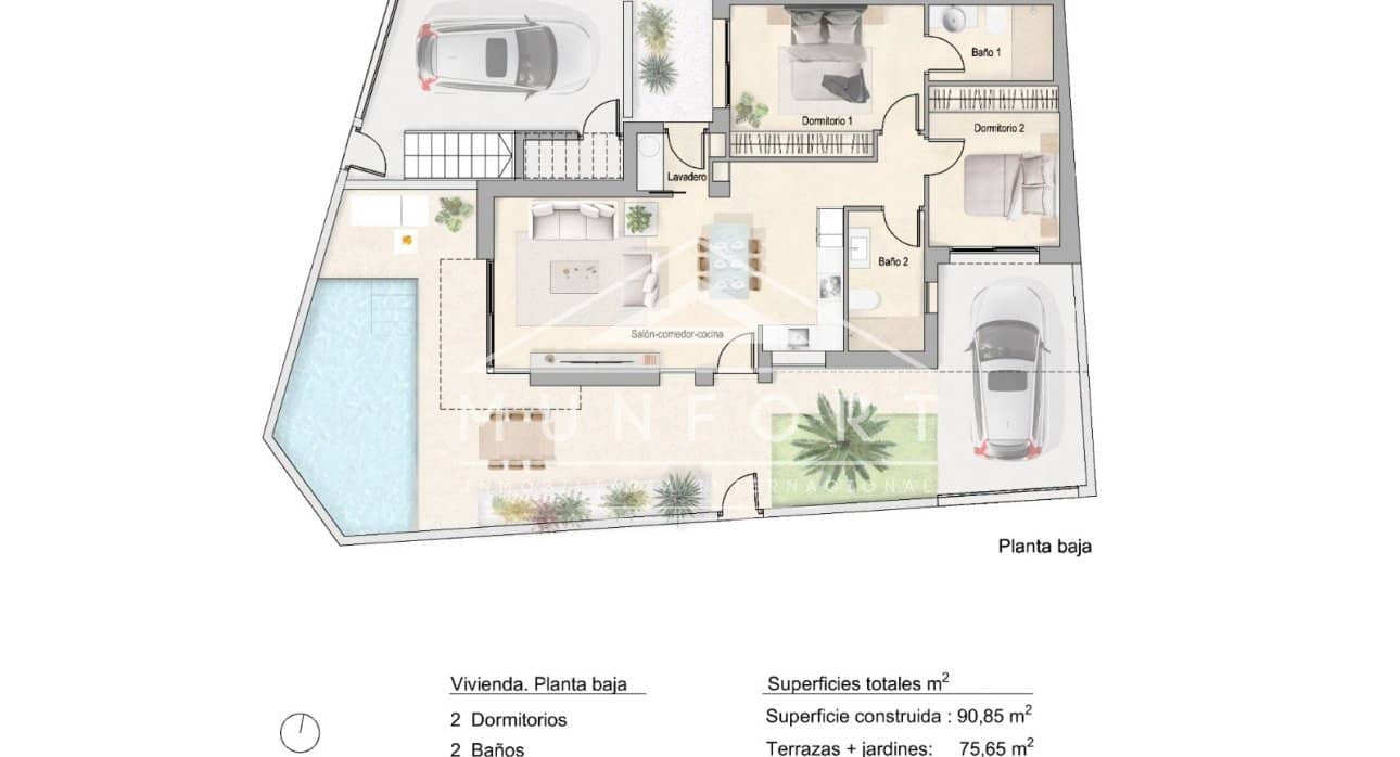 2 makuuhuone Bungalow myytävänä paikassa Pilar de la Horadada mukana uima-altaan - 359 000 € (Ref: 9468948)