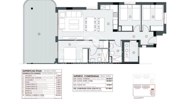 3 camera da letto Appartamento in vendita in El Chaparral - La Siesta - La Torreta, Torrevieja con piscina - 345.000 € (Rif: 9481545)
