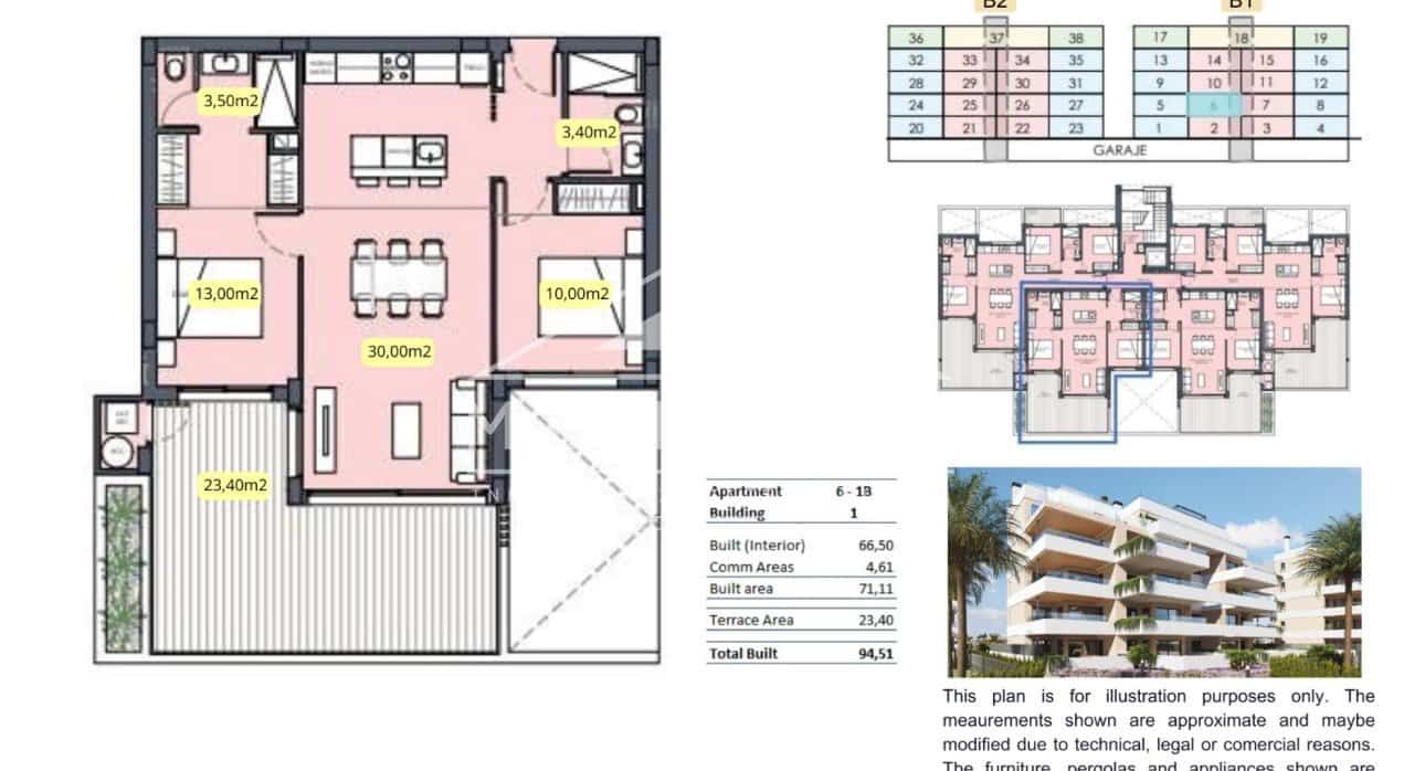 2 slaapkamer Appartement te koop in Torre-Pacheco met zwembad - € 285.000 (Ref: 9484960)