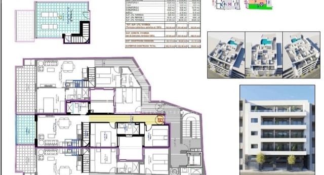 2 soveværelse Penthouse til salg i Puerto Deportivo, Torrevieja med swimmingpool - € 419.000 (Ref: 9523616)