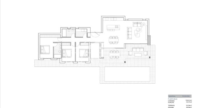 3 soveværelse Villa til salg i Levante - Playa Fossa, Calpe / Calp med swimmingpool - € 1.190.000 (Ref: 9532999)