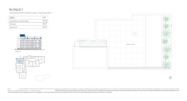 3 Zimmer Penthouse zu verkaufen in Baños y Mendigo, Murcia Stadt mit Pool - 475.000 € (Ref: 9539630)