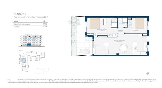 2 Zimmer Apartment zu verkaufen in Baños y Mendigo, Murcia Stadt mit Pool - 299.000 € (Ref: 9539631)