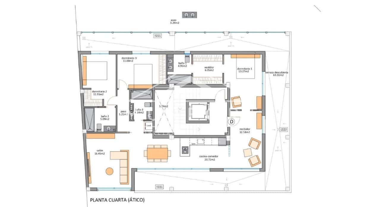 3 Zimmer Penthouse zu verkaufen in Lo Pagan mit Pool - 949.900 € (Ref: 9544542)