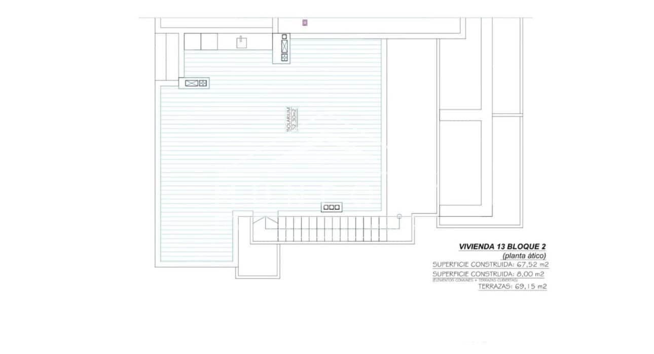 2 soveværelse Penthouse til salg i Torre-Pacheco med swimmingpool - € 388.900 (Ref: 9554258)