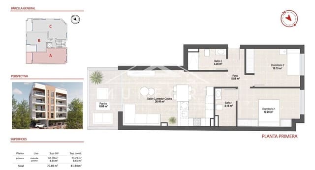 2 bedroom Apartment for sale in San Pedro del Pinatar ciudad, San Pedro del Pinatar with pool - € 229,900 (Ref: 9617106)