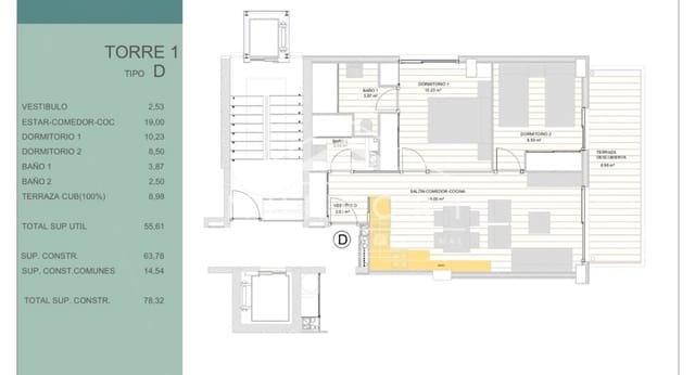 2 camera da letto Appartamento in vendita in Puerto Deportivo, Guardamar del Segura con piscina - 245.000 € (Rif: 9642461)