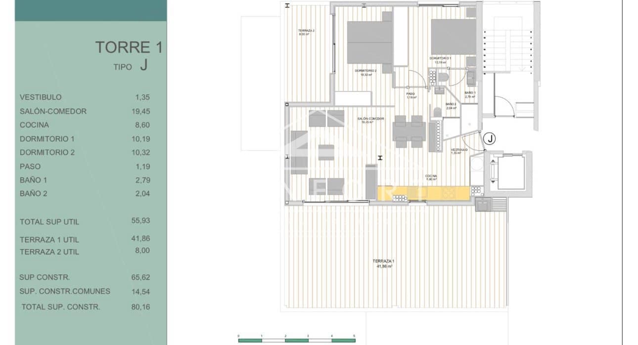 2 bedroom Penthouse for sale in Guardamar del Segura with pool - € 445,000 (Ref: 9642462)