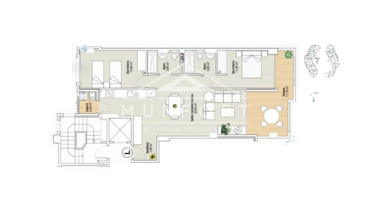 2 bedroom Penthouse for sale in La Manga del Mar Menor with pool - € 385,000 (Ref: 9654210)