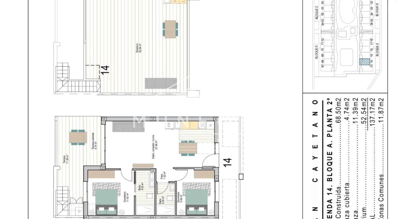 2 camera da letto Attico in vendita in San Cayetano con piscina - 277.900 € (Rif: 9665187)