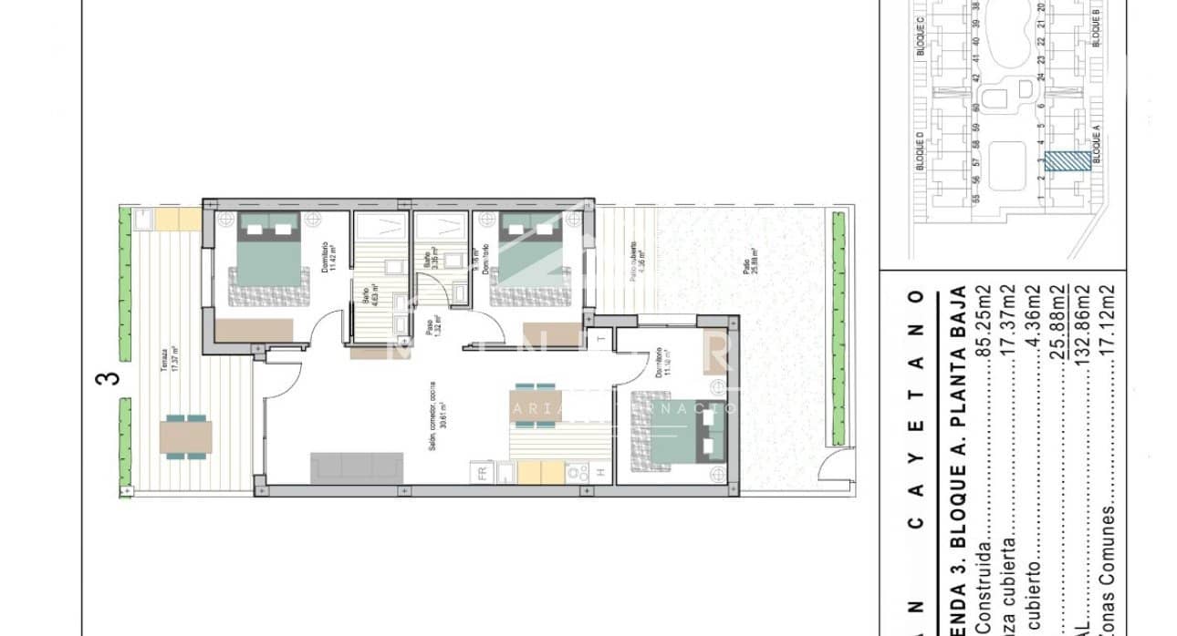 3 Zimmer Apartment zu verkaufen in San Cayetano mit Pool - 263.900 € (Ref: 9665192)