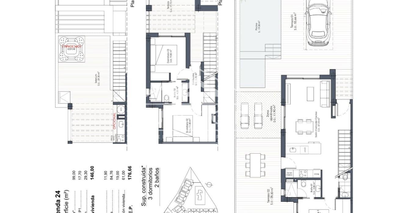 3 quarto Moradia para venda em Los Alcazares com piscina - 439 000 € (Ref: 9671110)