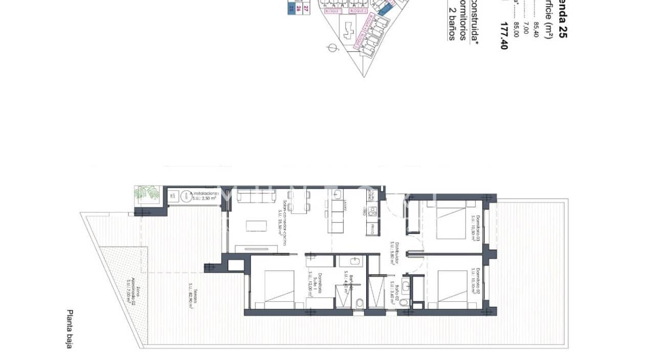 3 camera da letto Appartamento in vendita in Los Alcazares con piscina - 369.000 € (Rif: 9672721)