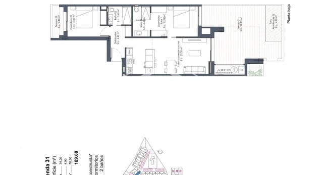 2 chambre Appartement à vendre à Las Lomas de Rame - Bahía Bella, Los Alcázares avec piscine - 319 000 € (Ref: 9672722)