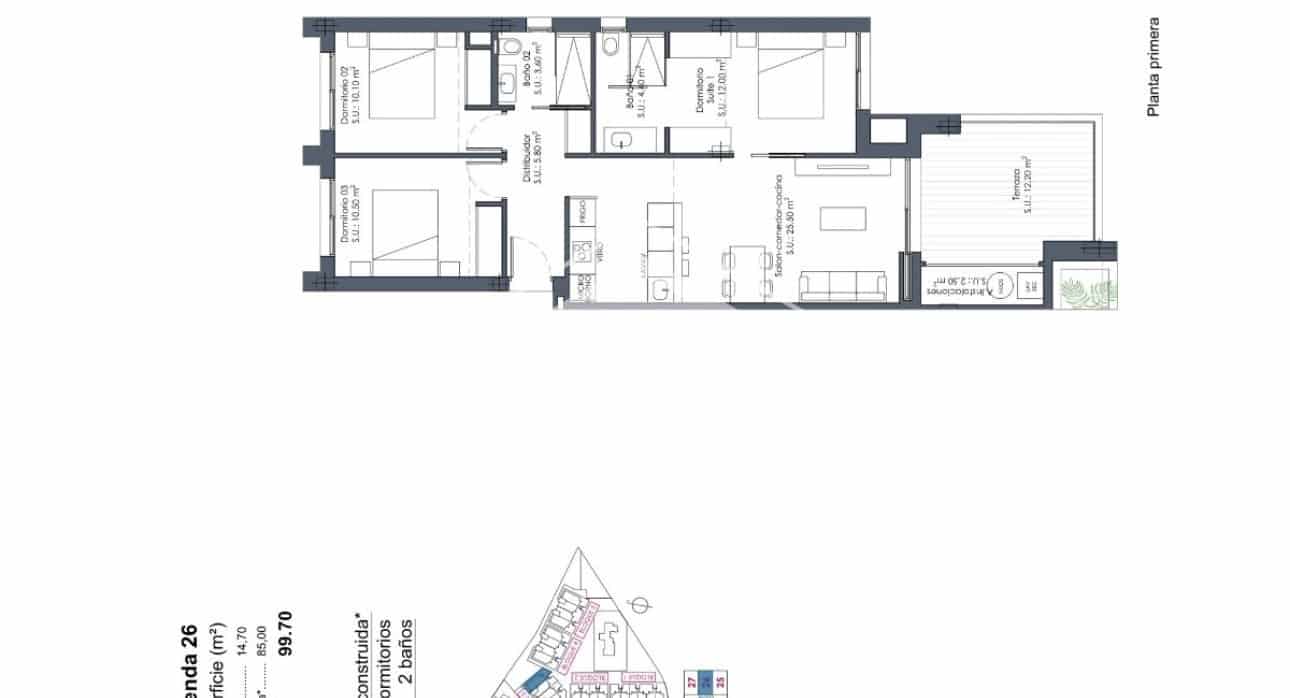 3 bedroom Apartment for sale in Los Alcazares with pool - € 339,000 (Ref: 9676474)