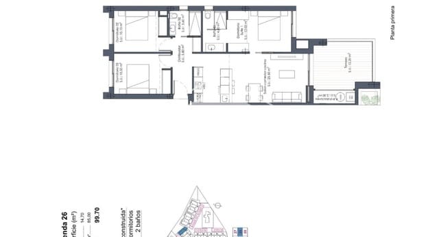 3 makuuhuone Huoneisto myytävänä paikassa Las Lomas de Rame - Bahía Bella, Los Alcázares mukana uima-altaan - 339 000 € (Ref: 9676474)