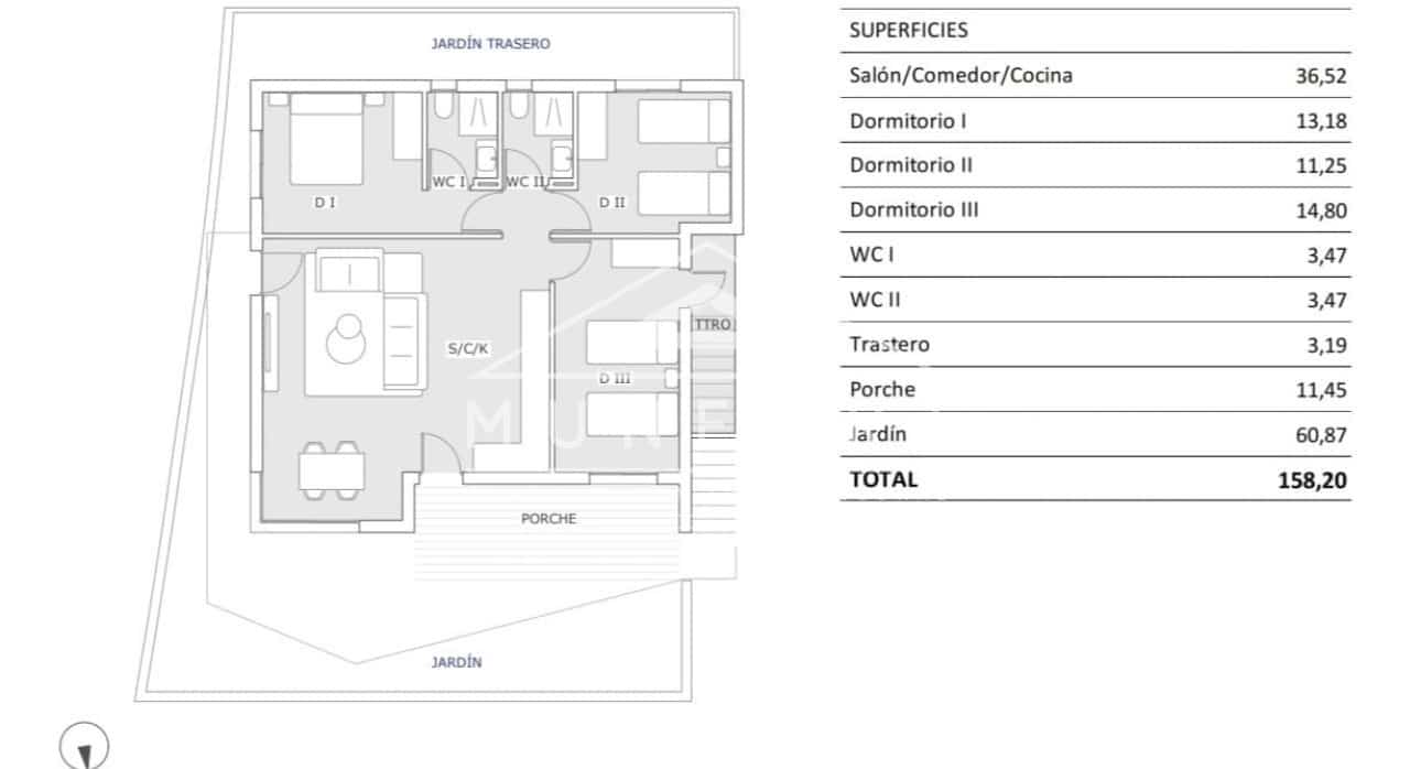3 slaapkamer Bungalow te koop in San Miguel de Salinas met zwembad - € 249.900 (Ref: 9687533)