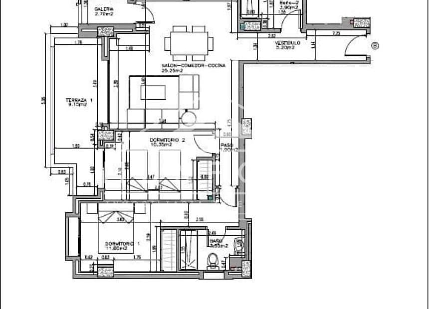 2 soverom Leilighet til leie i La Manga del Mar Menor med svømmebasseng - € 998 (Ref: 9893234)