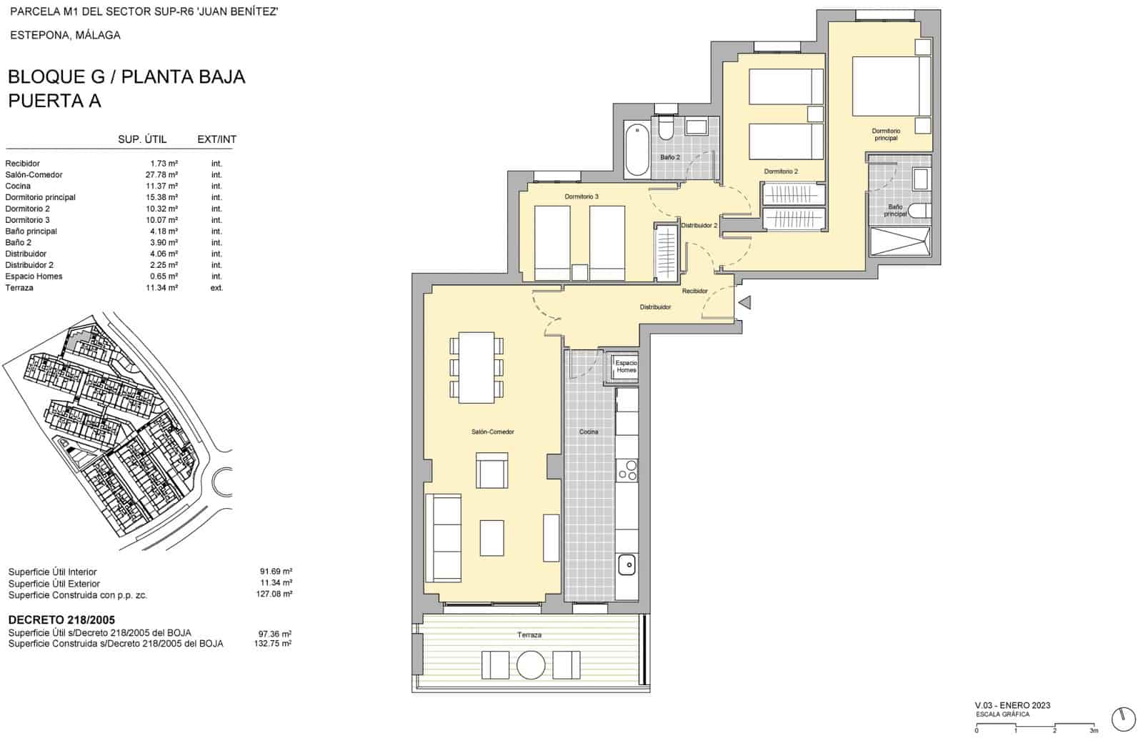 Apartamento de 3 habitaciones en Estepona en venta con piscina - 384.000 € (Ref: 7448054)